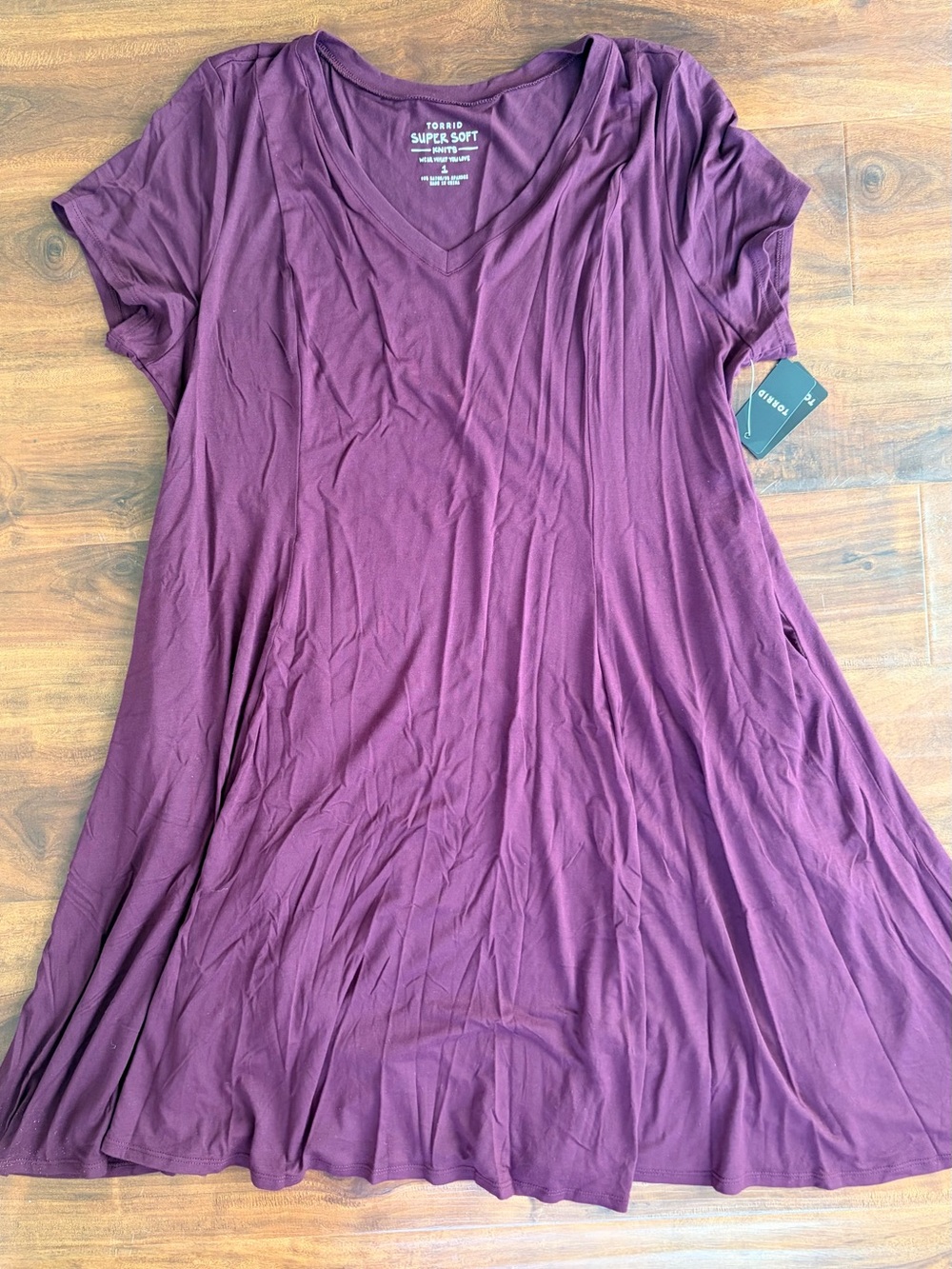 torrid Plum V-Neck Swing Tunic